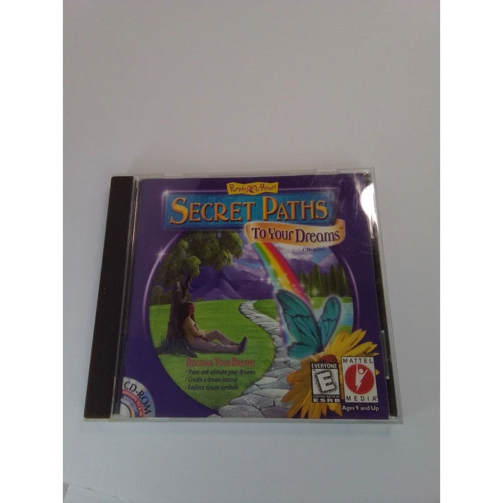 Purple Moon Secret Paths To Your Dreams CD-ROM PC Mac 1999 Mattel Media Vintage